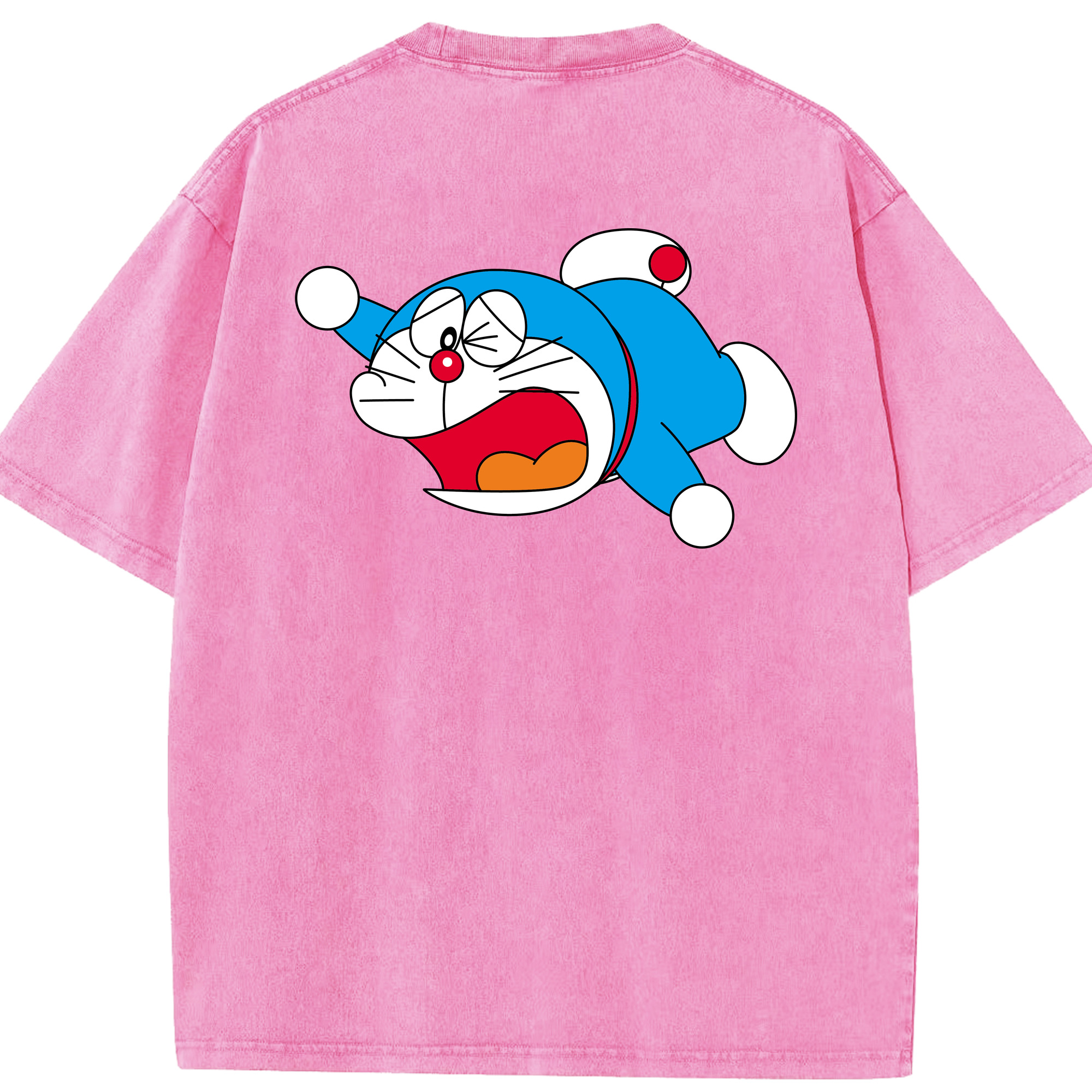 （画像用） ドラえもん Doraemon 綿100% ヴィンテージ風 半袖Tシャツ（背面プリント）